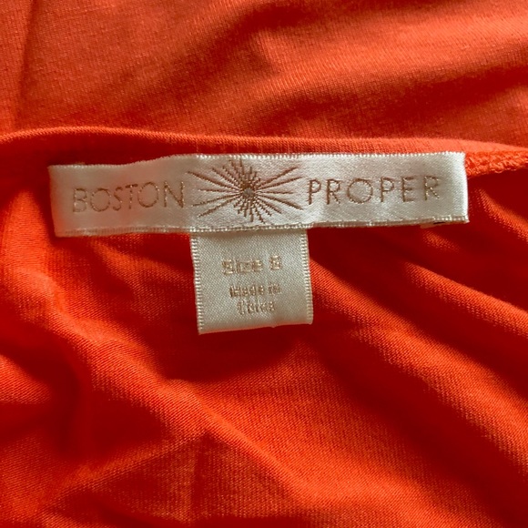 Boston Proper Braided Strap Orange Halter Dress S - Picture 7 of 7